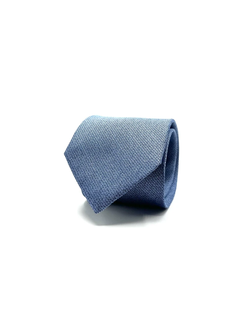 Cravatta In Seta Tinta Unita Blu Avion