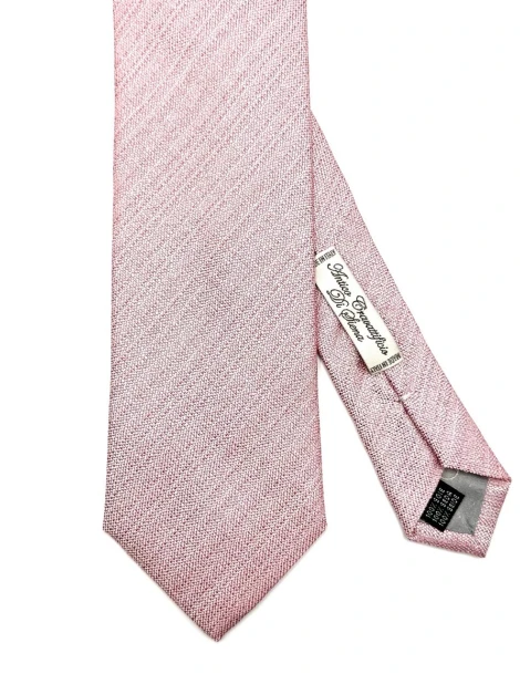 Cravatta In Seta Tinta Unita Rosa