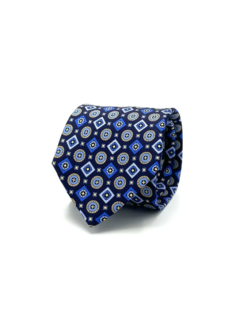 Cravatta in seta twill blu...