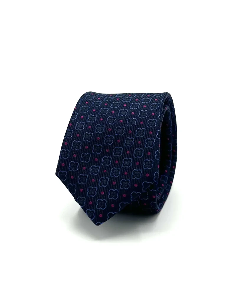 Cravatta slim in seta blu...