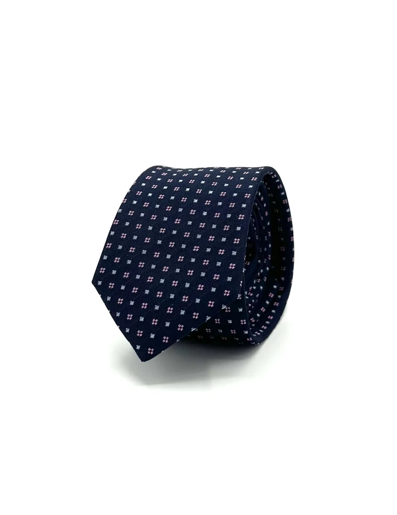 Cravatta slim in seta blu...