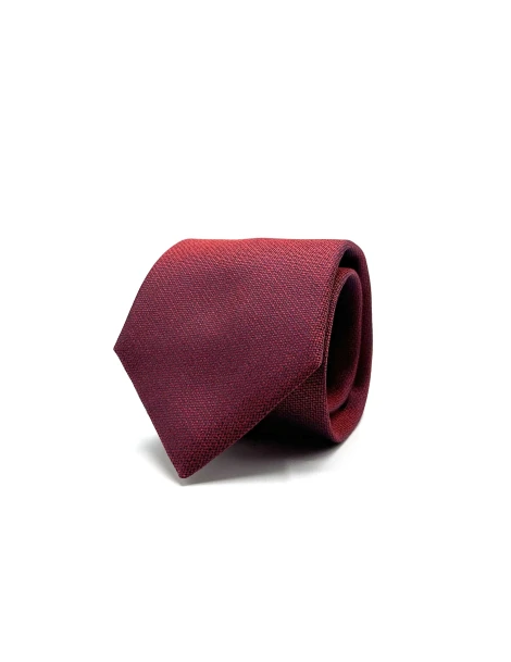 Cravatta In Seta Tinta Unita Bordeaux